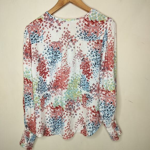 Lucky Brand Tasseled Boho Floral Top - Picture 8 of 9